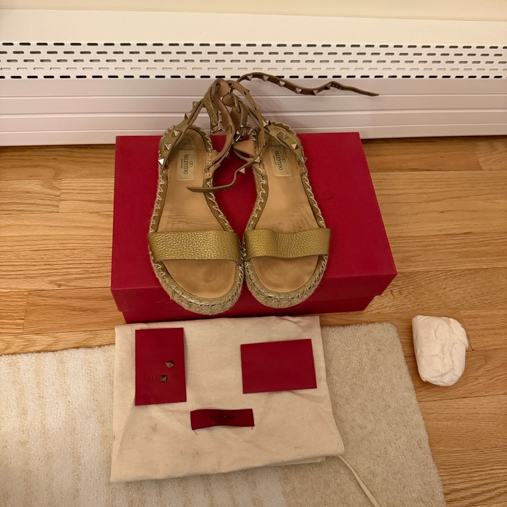 Gold Strappy Sandals